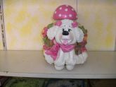 Pote poodle branco
